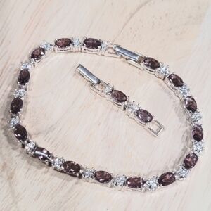 AVON February Birthstone Elegant Tennis Bracelet With Amethyst Purple